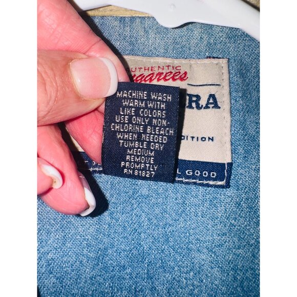 Vintage Y2K High Sierra Streetwear Utility Gorpcore Denim Zip  Jacket M Blue - Picture 10 of 10